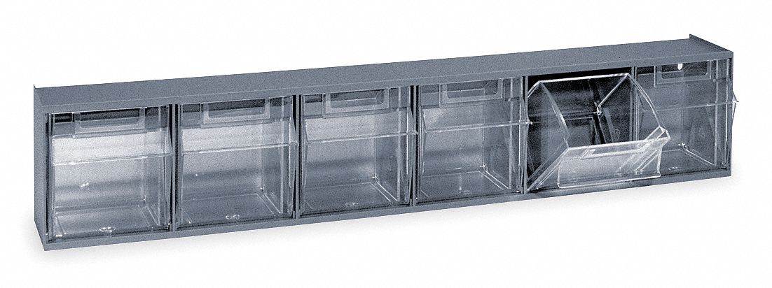 QUANTUM STORAGE SYSTEMS, 3 5/8 in x 23 5/8 in x 4 1/2 in,  Freestanding/Wall, Tip-Out Bin - 4RR32