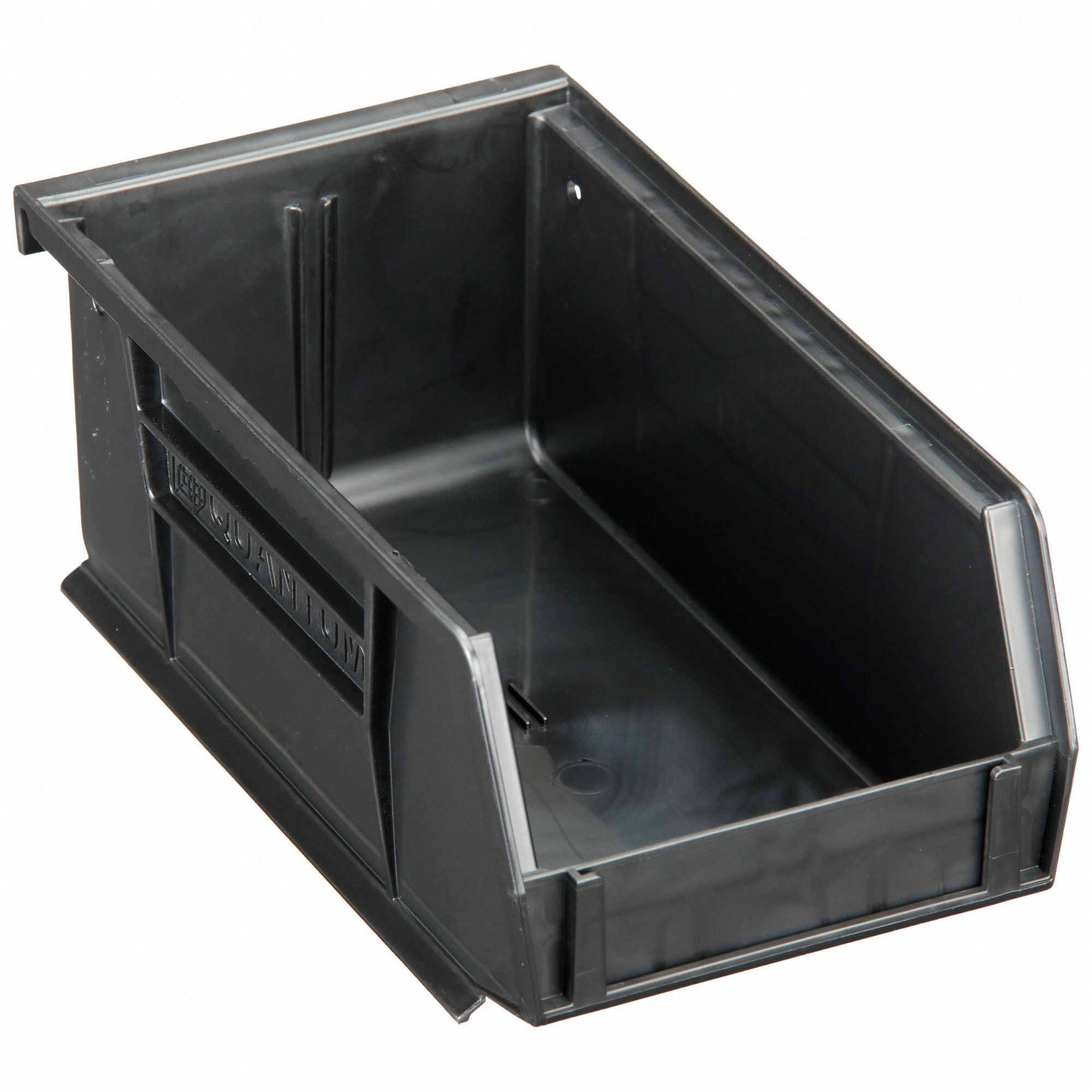 QUANTUM STORAGE SYSTEMS, 4 1/8 in x 7 3/8 in x 3 in, Black, ESD Conductive Bin 4RR36QUS220CO
