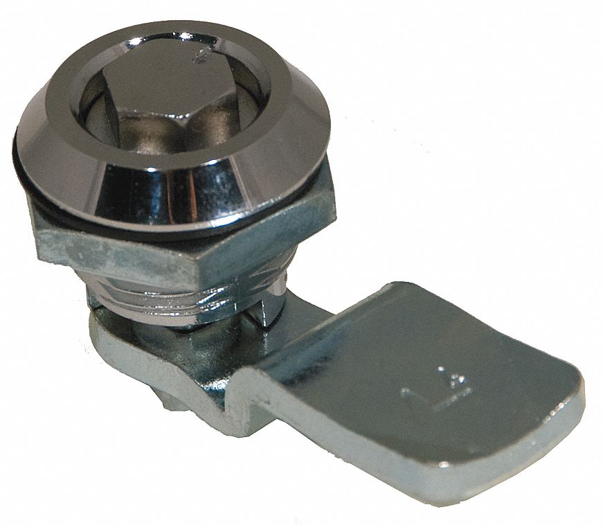 GRAINGER APPROVED Cam, Locking, Cam Latch, 1 3/32 in, Bright Chrome