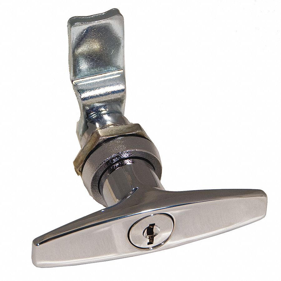 GRAINGER APPROVED Cam Latch Steel/Zinc, Bright Chrome, 1 1/4 in Catch