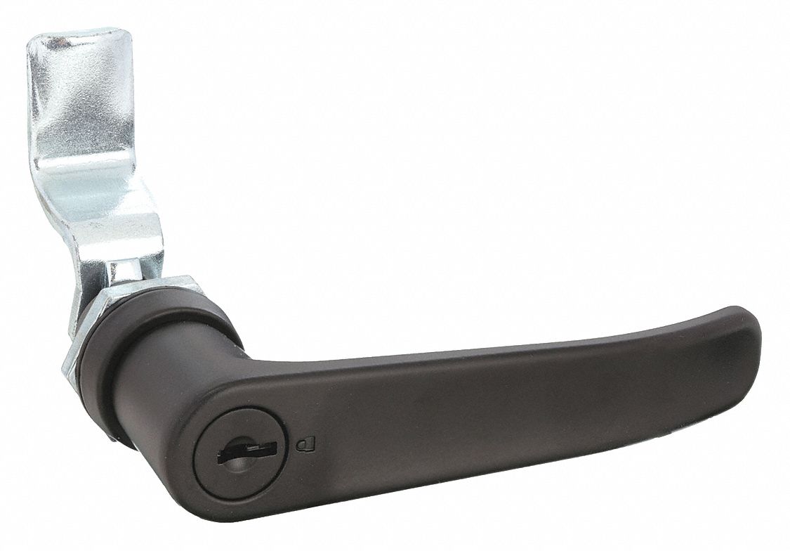 ZINC, L-HANDLE, LOCKING W/KEY, BLAC