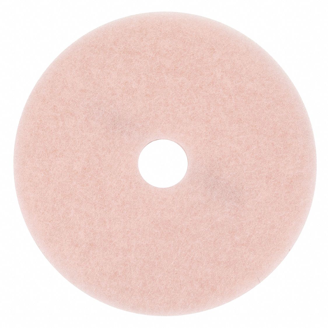 Burnishing Pad: Pink, 24 in Dia, Polyester, 3, 000 RPM Max Speed, Round, 1 in Thick, 5 PK