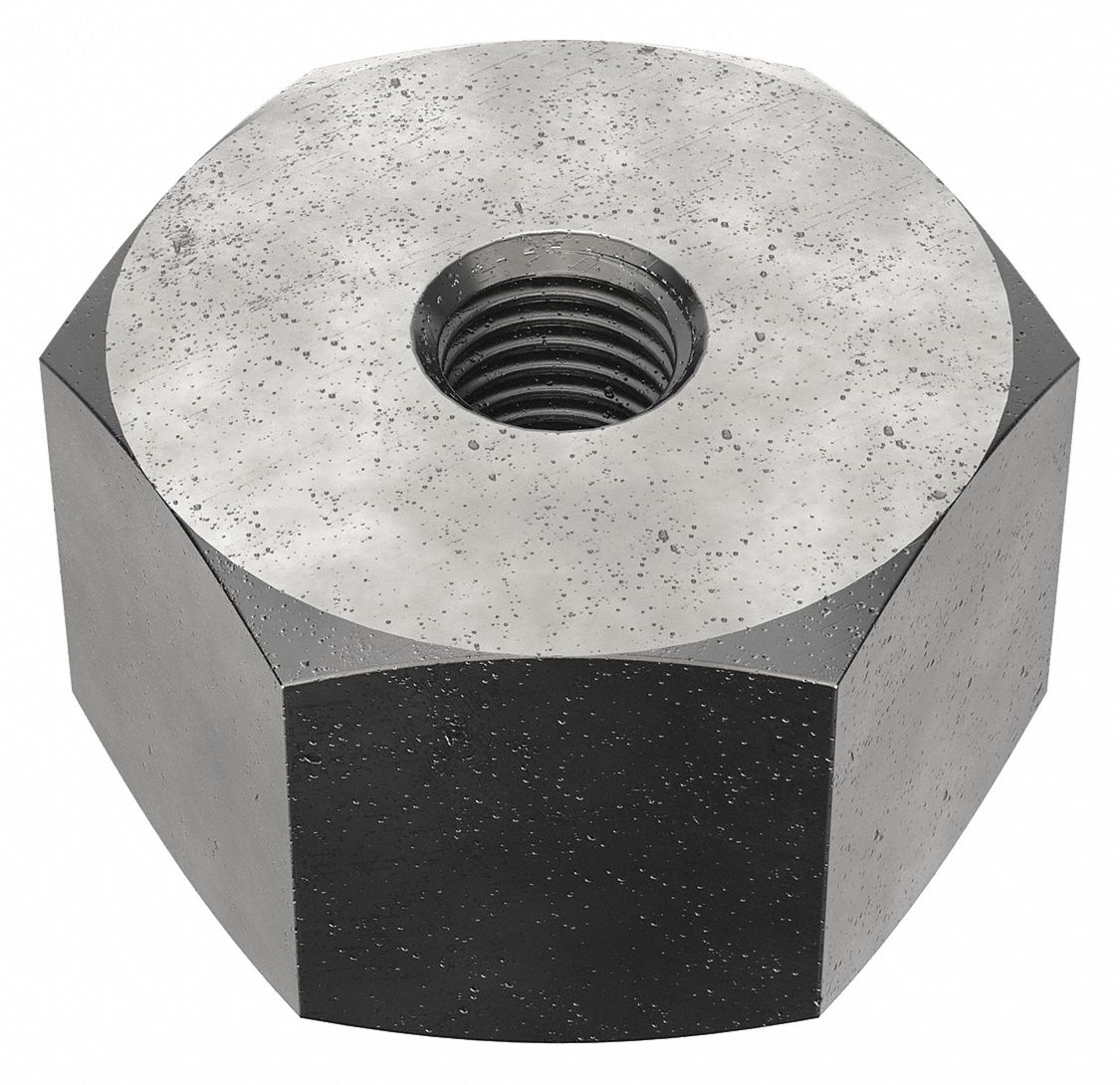 Hex Nut: Heavy Hex, 1 7/8"-8 Thread, 2 15/16 in Hex Wd, 1 27/32 in Hex Ht, Steel, Grade 2H, 20 PK