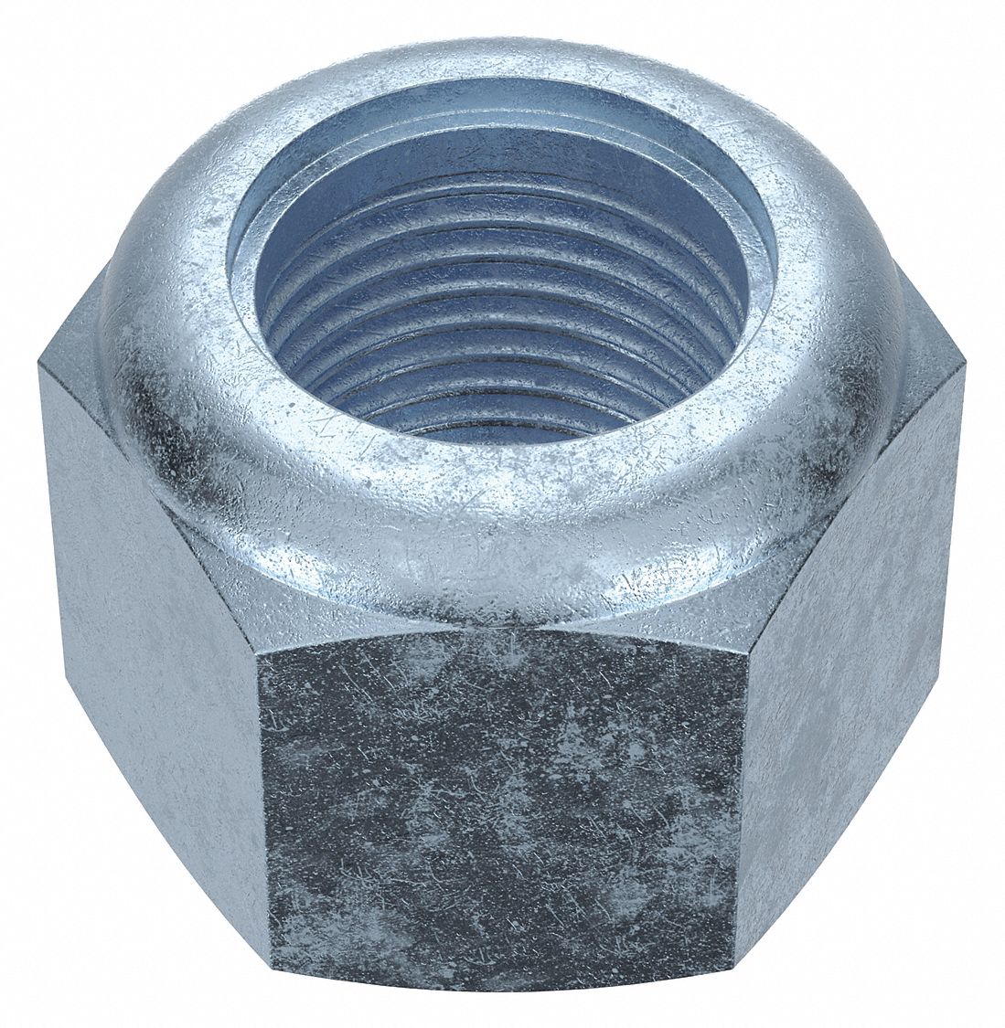 Lock Nut: Nylon Insert, Std Hex, 5/8"-18 Thread Size, Steel, Grade 2, Zinc-Plated, 400 PK