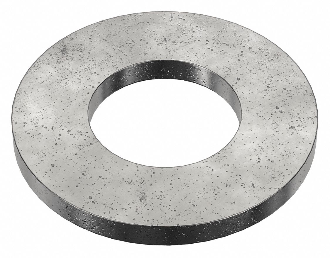 SAE WASHER, FOR #4 SCREW, STEEL, GRADE 2, BLACK OXIDE, 0.125 IN ID, ¼ IN OD, 100 PK
