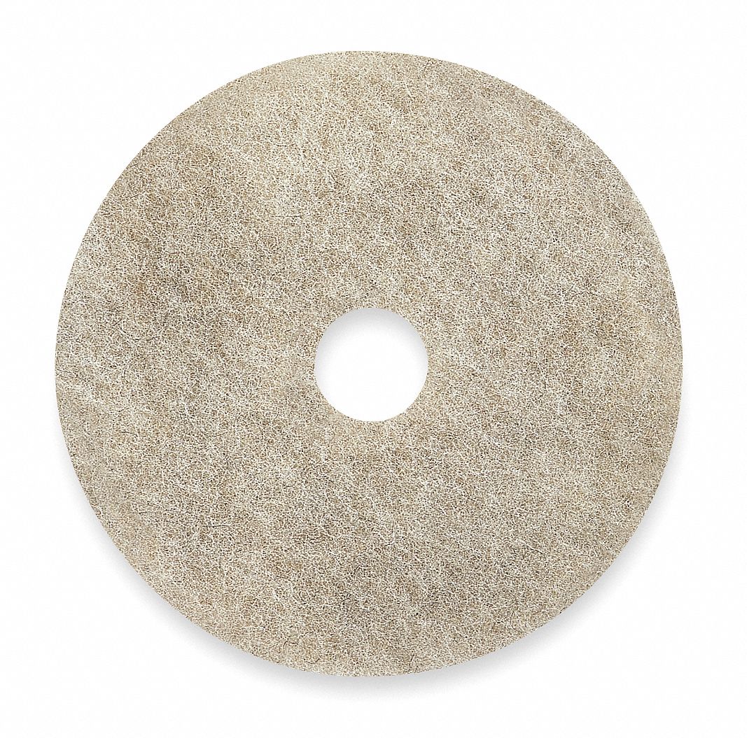 Burnishing Pad, 10003000+, White, 5 PK Grainger