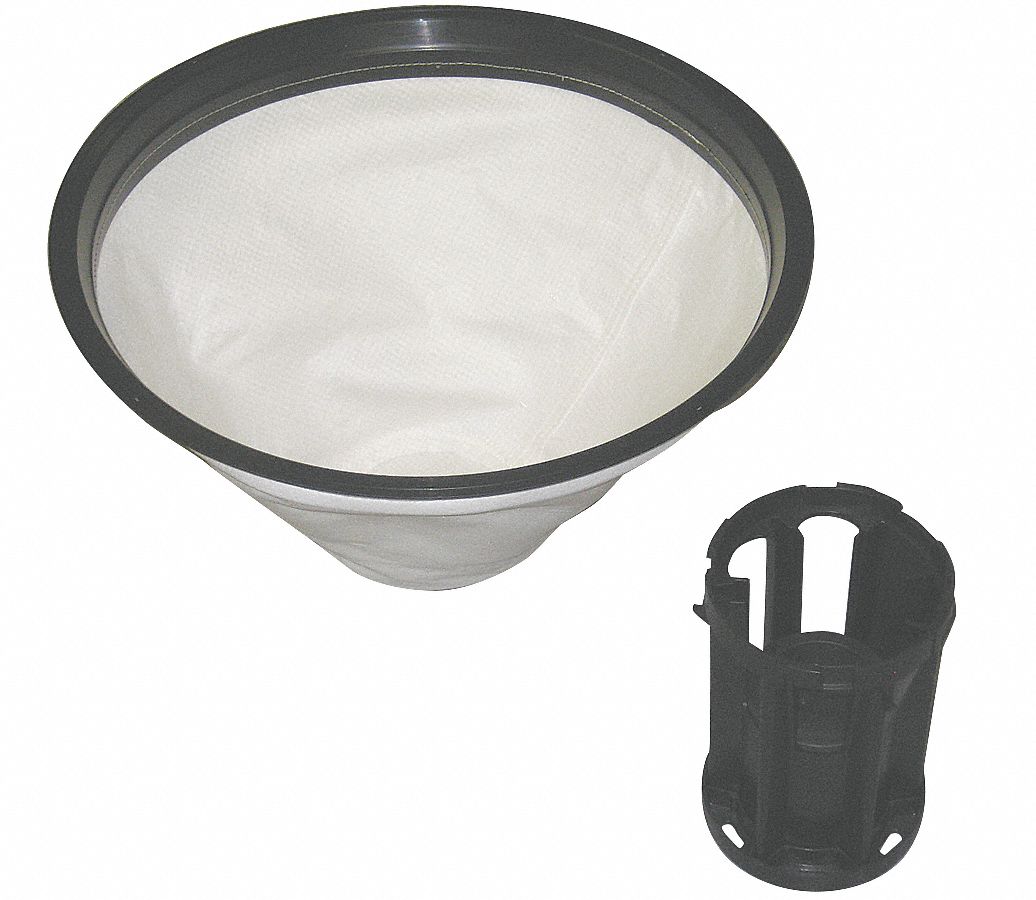 Dome Filter: Nilfisk, Std, Wet/Dry, Cloth