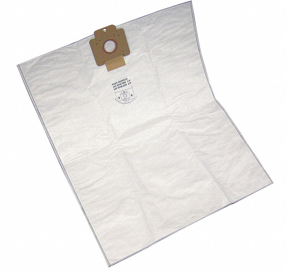 NILFISK Vacuum Bag, Paper, 2Ply, Standard Bag Filtration Type, For