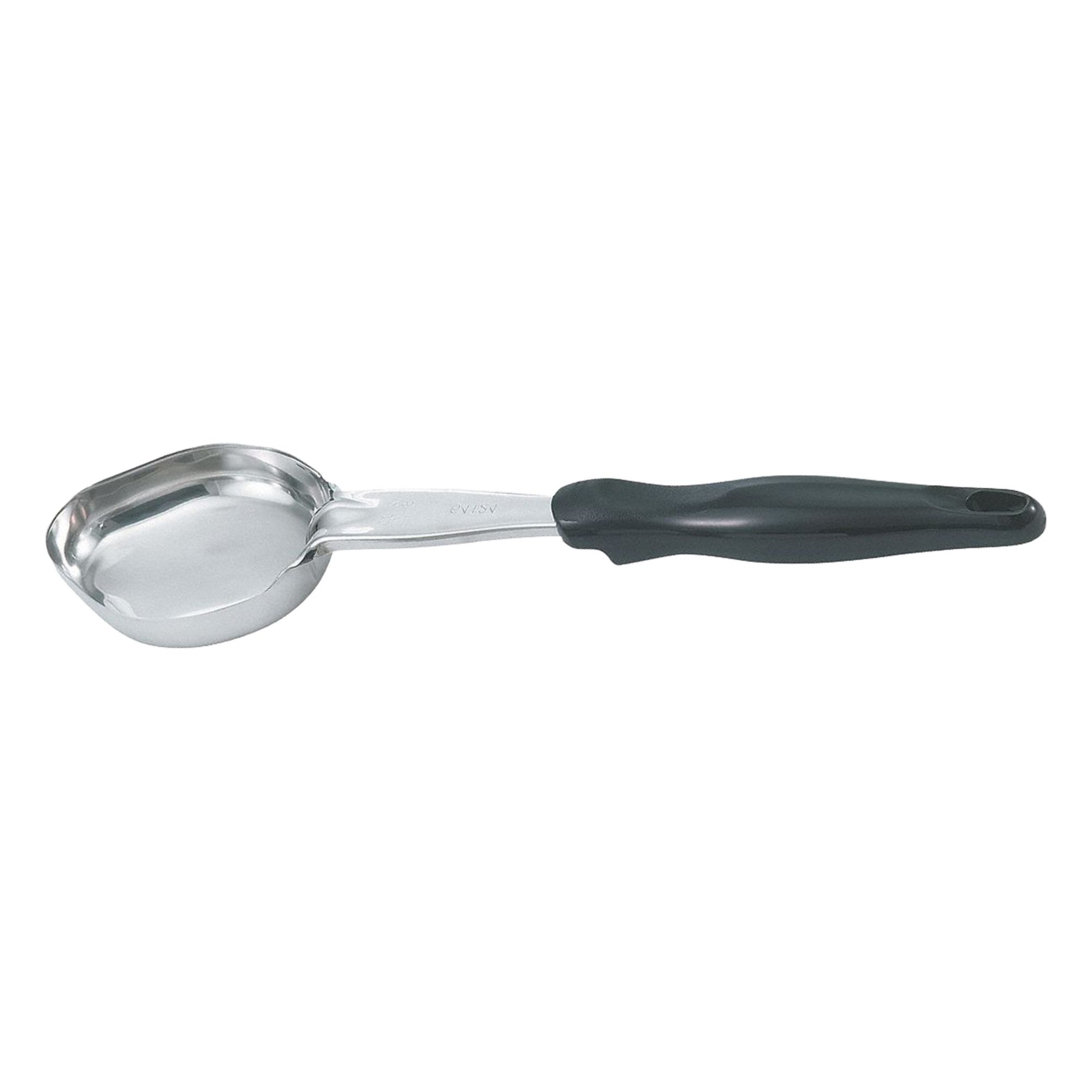 Heavy-Duty Spoodle® Utensil: 13 1/2 in Overall Lg, 3 oz Capacity, Black, NSF Certified