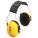 EARMUFFS, OVER-THE-HEAD, RIGID, YLW, BLK,SILVER, FOAM/PUR/PVC/ABS, 25DB, CSA