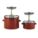 PLUNGER CAN, ¼ GAL, RED, GALVANIZED STEEL, BRASS, 8 IN H, 6¼ IN OD, POWDER COATED