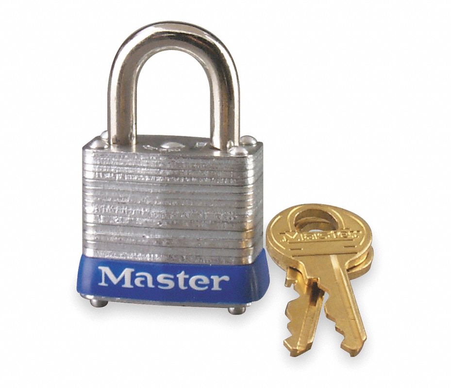 MASTER LOCK Candado de Llave, Tipo de Llave Igual, Altura del Gancho 9