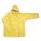 RAIN JACKET WITH HOOD, M, YELLOW, SNAP, ATTACHED SBR, HIP LENGTH