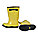 MEN'S OVERBOOTS, SIZE 8, RUBBER, BLACK/YELLOW, 17 IN H, NON-CSA, WATERPROOF, PULL-ON