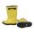 MEN'S OVERBOOTS, SIZE 8, RUBBER, BLACK/YELLOW, 17 IN H, NON-CSA, WATERPROOF, PULL-ON