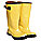 MEN'S OVERBOOTS, SIZE 9, RUBBER, BLACK/YELLOW, 17 IN H, NON-CSA, WATERPROOF, PULL-ON