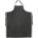 CHEMICAL-RESISTANT BIB APRON, 16 MIL, 45 IN L, TIE, SERGED SEAM, BLACK