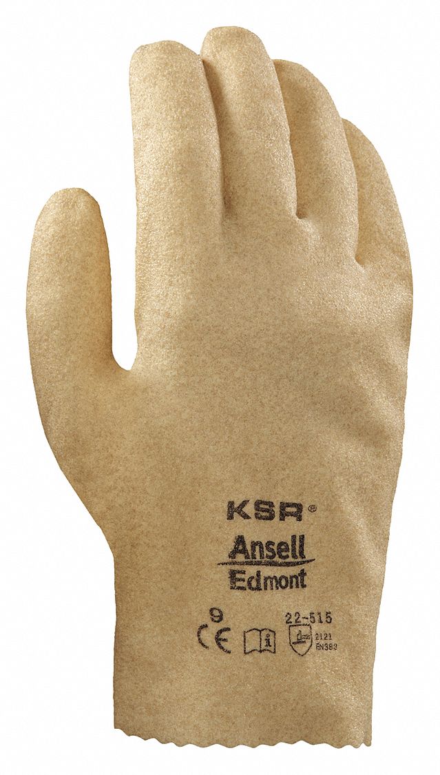 Coated Gloves,9/L,Tan,PR