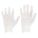 GLOVE LINERS, GEN PURPOSE, FULL FINGER, COTTON/POLYESTER, 9¼ IN L, WHT, KNIT CUFF