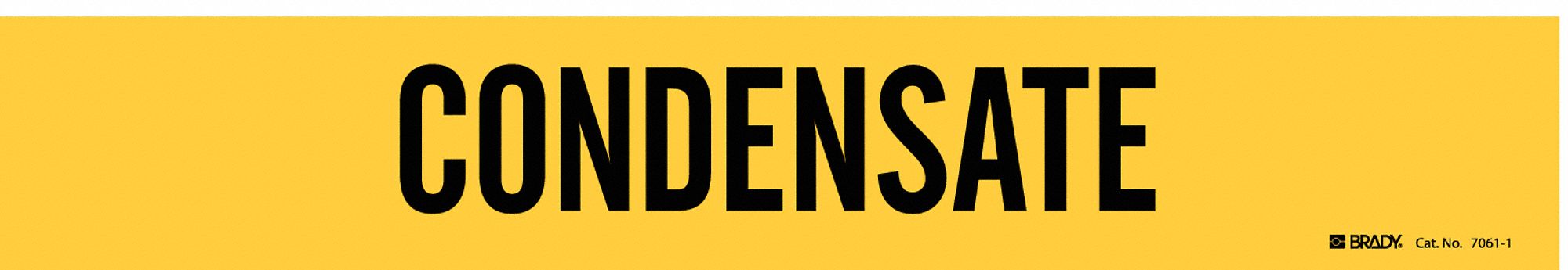 Pipe Marker: Condensate, Yellow, Black, Fits 2 1/2 to 7 7/8 in Pipe O.D., 1 Pipe Markers