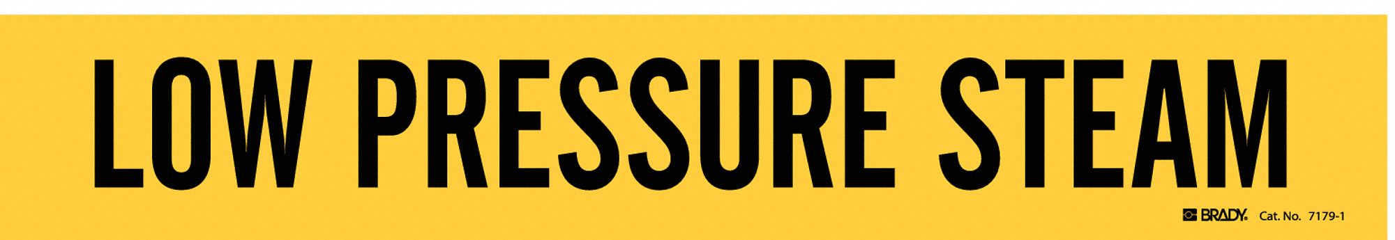 Pipe Marker: Low Pressure Steam, Yellow, Black, Fits 2 1/2 to 7 7/8 in Pipe O.D., 1 Pipe Markers