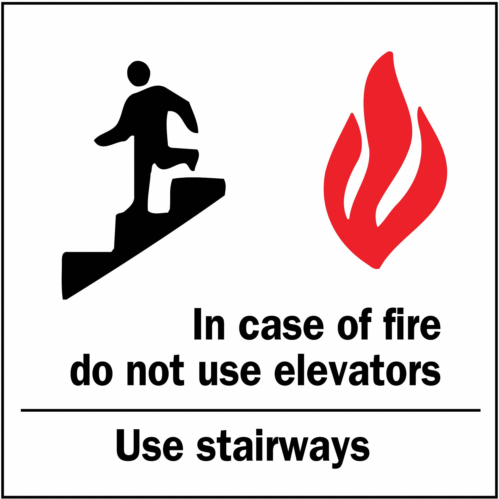 Sign, In Case Of Fire, 7"x10"