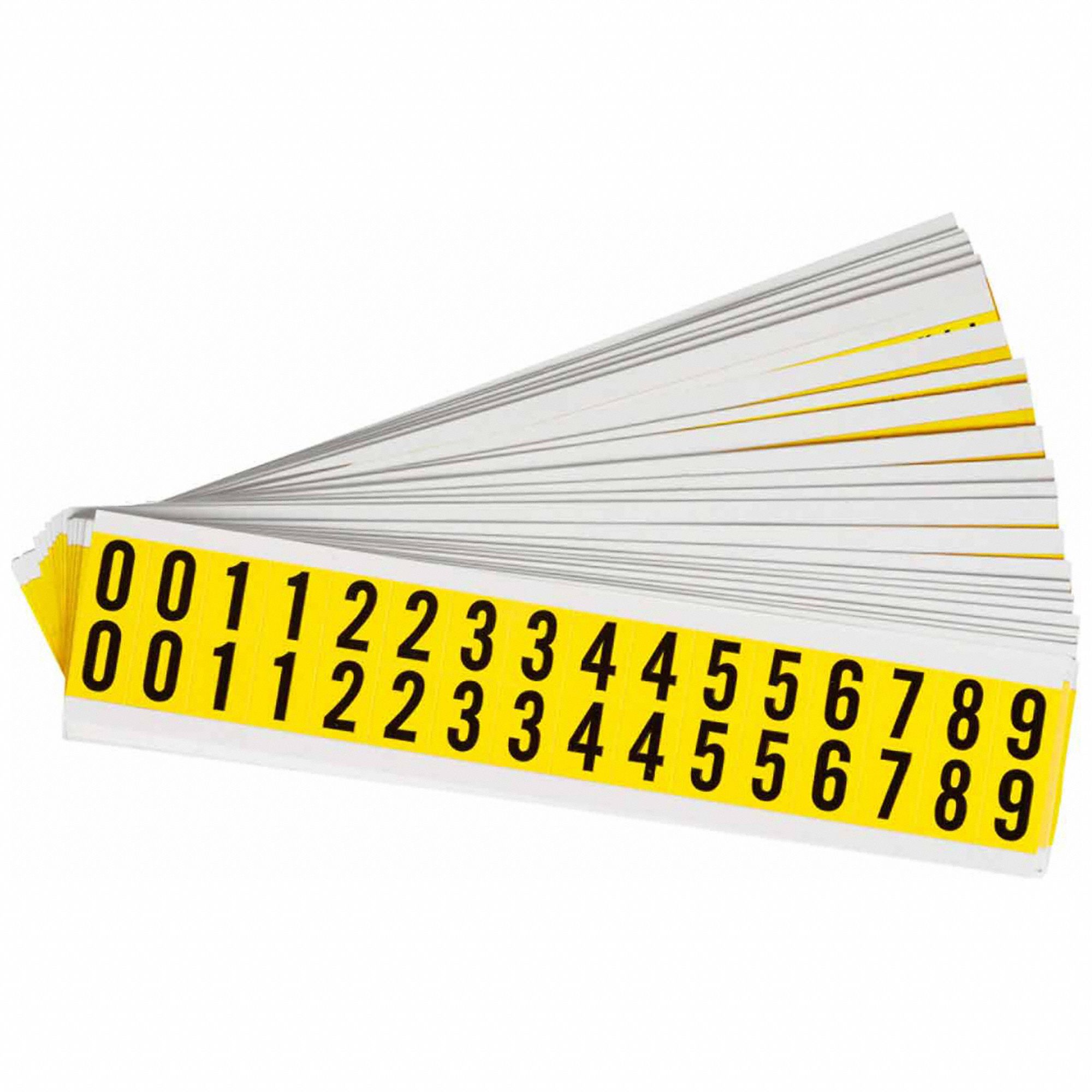 5/8 in Character Ht, Indoor Only, Number Labels Kit - 4T731|3420-# KIT ...