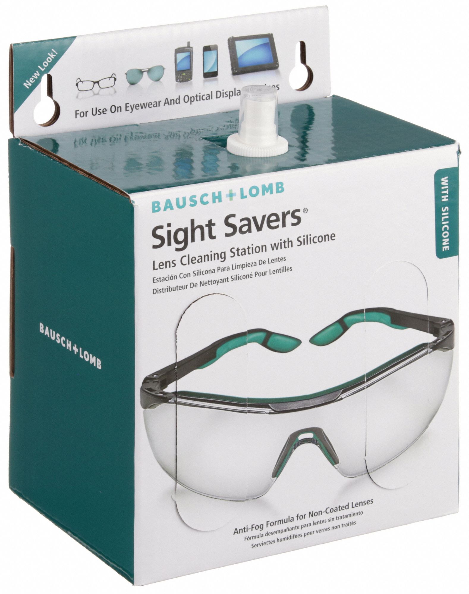 BAUSCH & LOMB Lens Cleaning Station 1,520 Wipe Count, 6 1/2 in (W) x 4