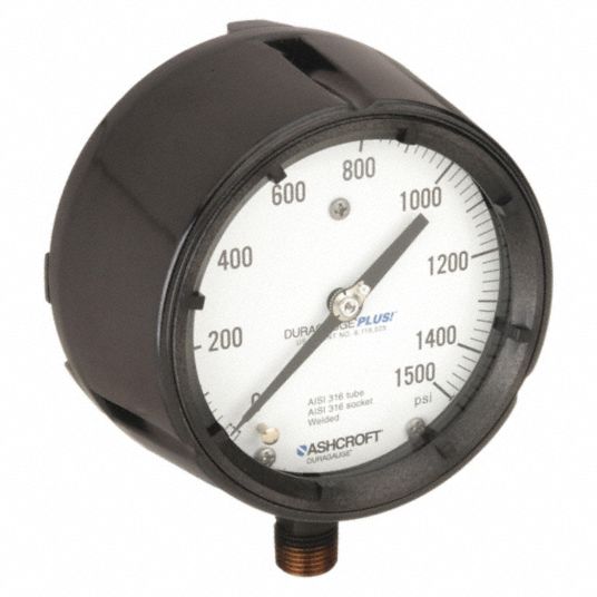 High Pressure Gauge: 0-1500 psi.