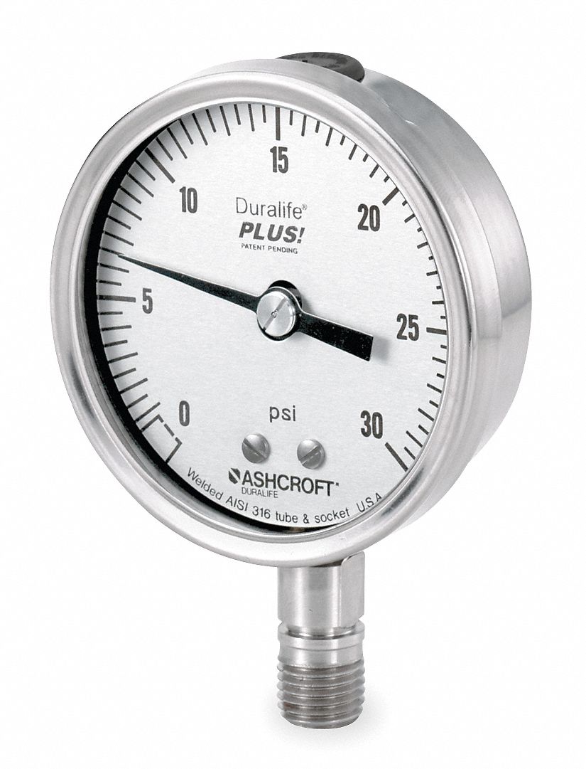 Grainger 5WZ19 Pressure Gauge 2" Dial 0 to 100 psi SPEC 169810A 