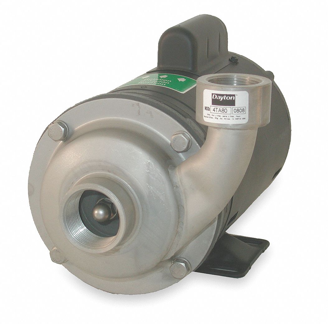 DAYTON 304 SS 1 HP Centrifugal Pump, 1 Phase, 115/230 Voltage 4TA77