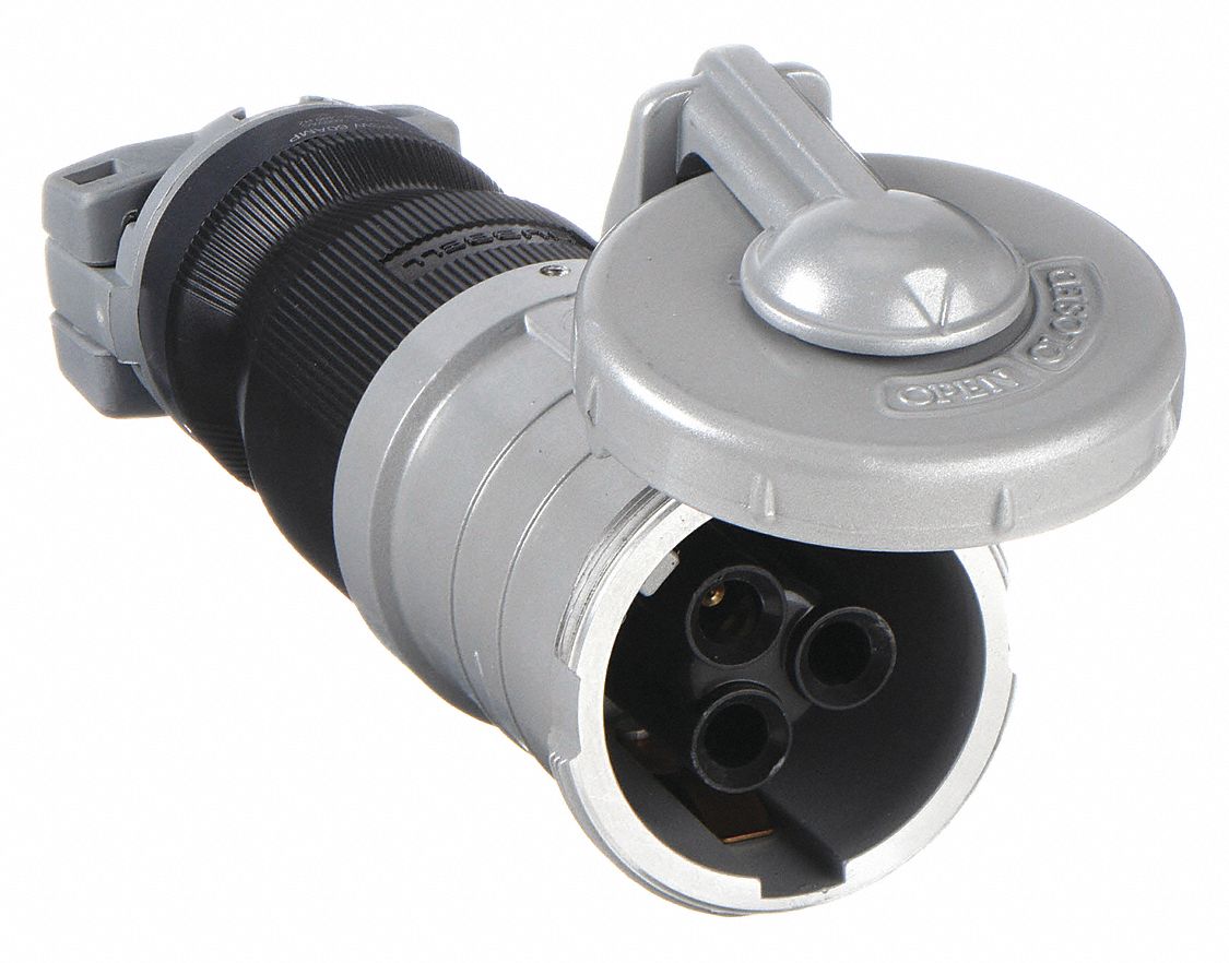 WATERTIGHT PIN AND SLEEVE CONNECTOR, 60 A, 250V DC/600V AC, STYLE 2 GROUNDING