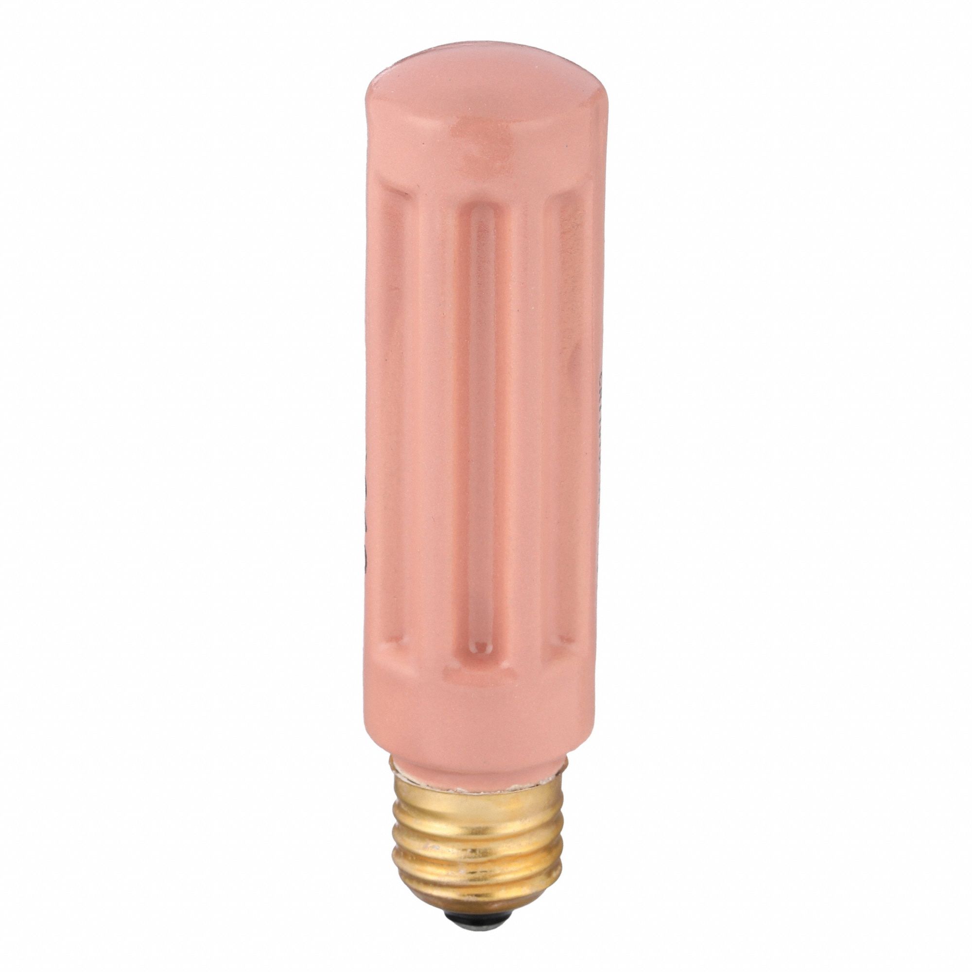 Flat Top Heater: 50 W Watt Output, 120V AC, 1 3/8 in Dia, Ceramic, E26 Medium Base, Coral