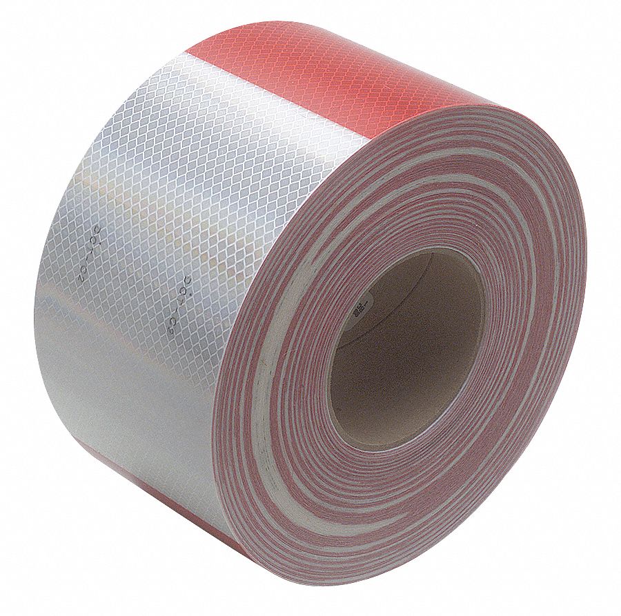 RED 6"-6"  Reflective   Conspicuity Tape 3"x 50 Ft WHITE 