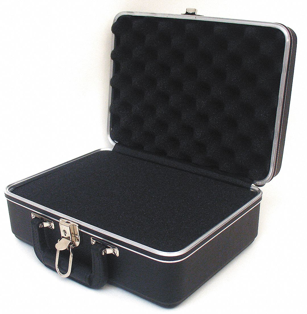 Protective Case: 8 in x 12 in x 5 in Inside, Pick and Pluck/Solid, Black, Stationary, 3 lb Wt