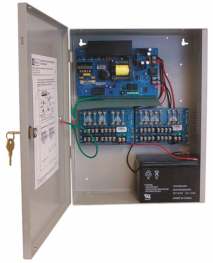 ALTRONIX Steel Power Supply 16 Fuse 12VDC 10A with Gray Finish