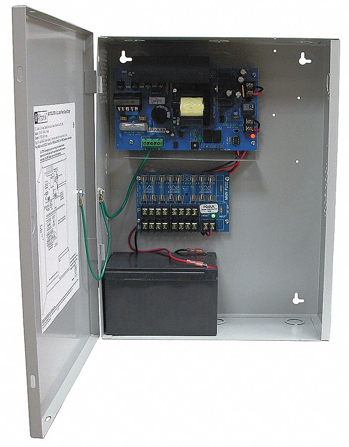 ALTRONIX, 115V AC, Power Supply 8 Fuse 12VDC 10A 4TEG8AL1012ULXPD8