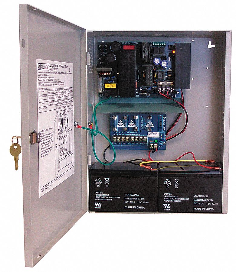 Power Supply 4 Fuse 24VDC @ 10A: Power Supply, 115V AC