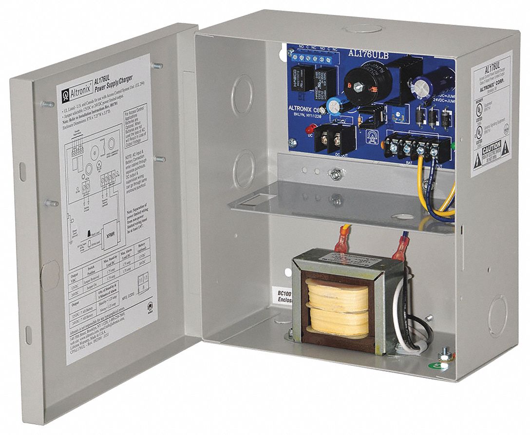 Power Supply Supervised 2Out 12Dc Or 24Dc @ 1.75A: Power Supply, 115V AC