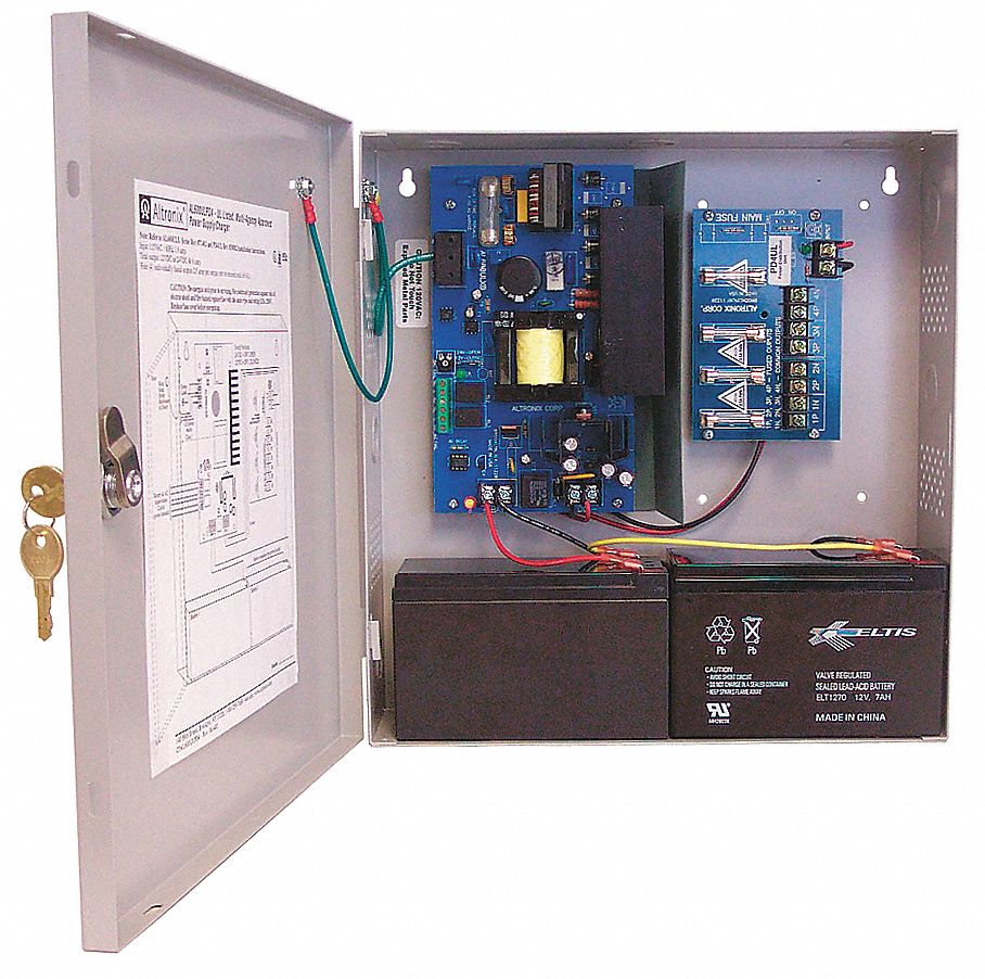 ALTRONIX, 115V AC, Power Supply 4Fuse 12VDC Or 24VDC 6A 4TET2