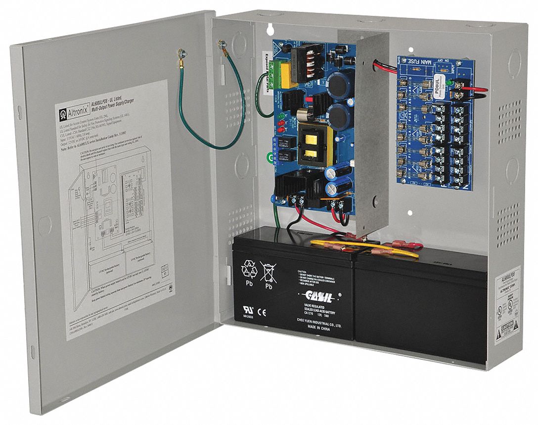 Power Supply 8Fuse 12VDC Or 24VDC @ 6A: Power Supply, 115V AC