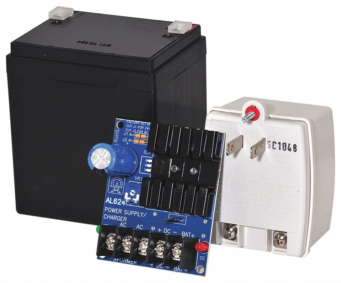 ALTRONIX, 115V AC, Power Supply 6/12/24 VDC 1.2A Kit W/4A Battery 4TEU6AL62412C Grainger