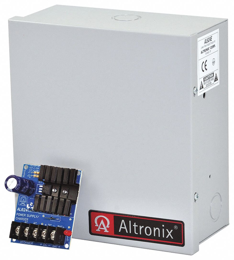 ALTRONIX, 16 to 24V AC, Power Supply 6/12/24 VDC 1.2A 4TEU9AL624E