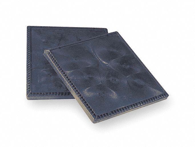 Bulk Container Lid: 32 3/4 in x 30 3/4 in, Black, Plastic