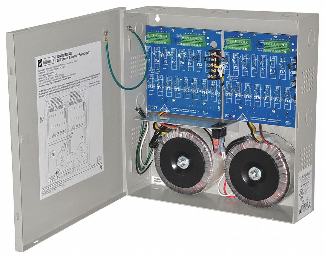 ALTRONIX, Power Supply, 115V AC, Power Supply 32PTC 24Vac @ 25A - 4TFA5 ...