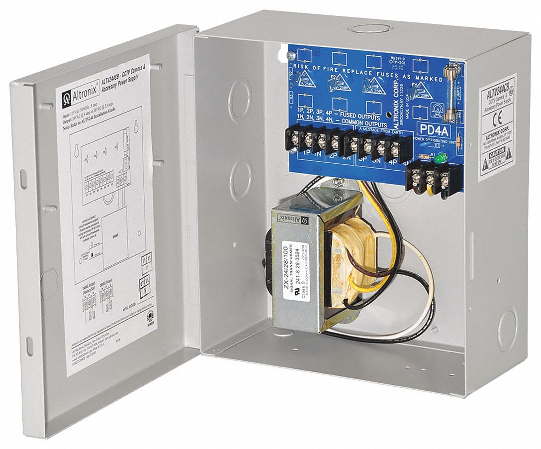 ALTRONIX, 115V AC, Power Supply 4PTC 24Vac 4A 4TFC6ALTV244CB