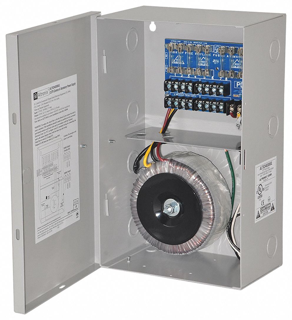 Power Supply 8Fuse 24Vac @ 12.5A: Power Supply, 115V AC