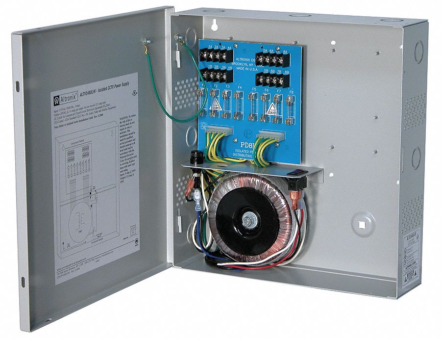 Power Supply 8Fuse 24Vac @ 12.5A: Power Supply, 115V AC