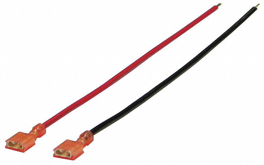 2 - 8 In Battery Leads,Red & Black