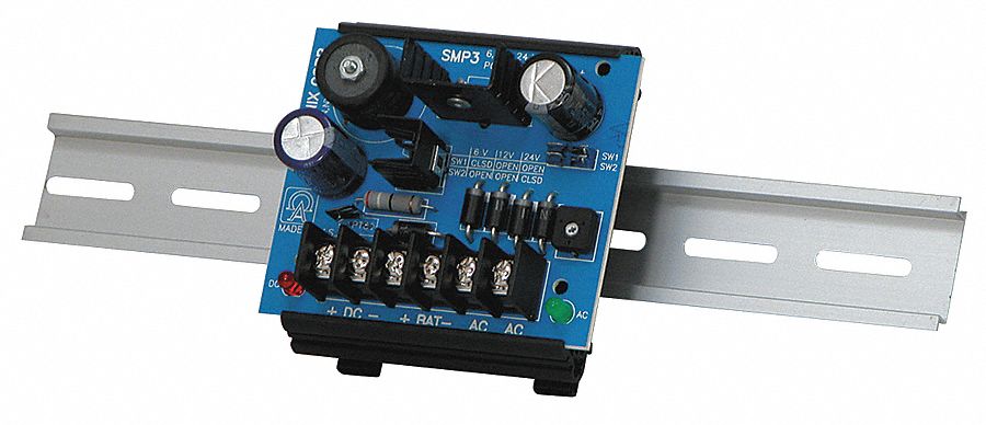 Din Mount P/S- 6/12/24VDC @ 2.5A: Din Mount, 6/12/24V DC
